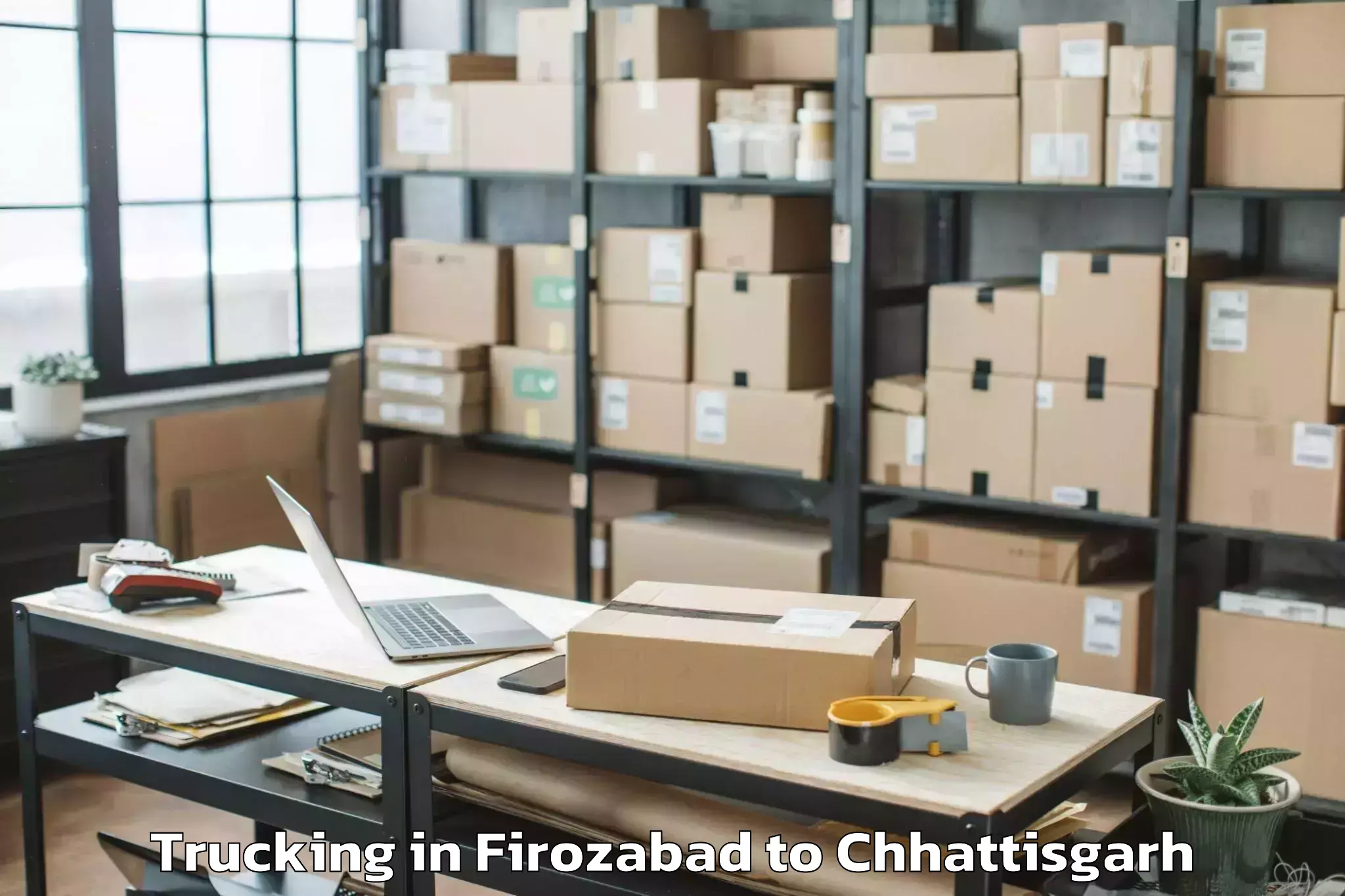 Hassle-Free Firozabad to Bishrampur Trucking